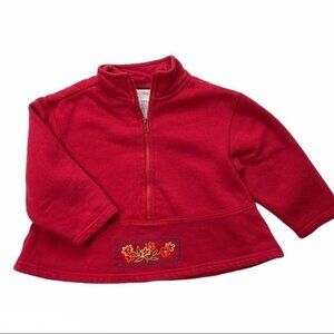 Gymboree Vintage Red Pullover Embroidered 2-3T